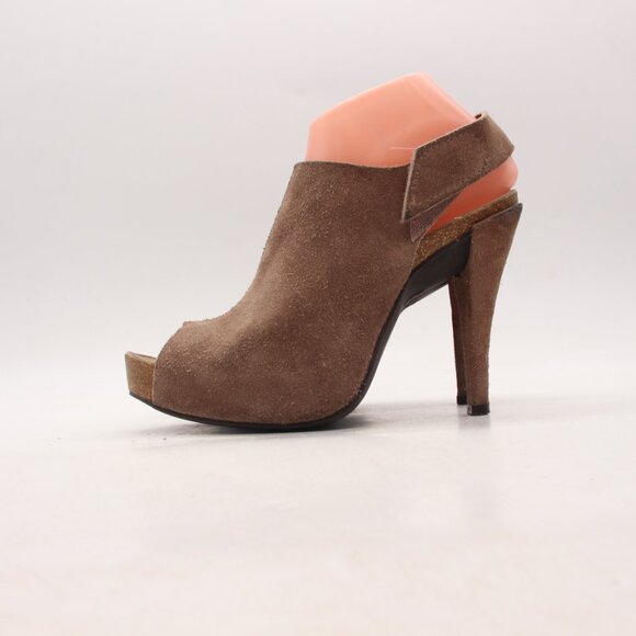 Pedro Garcia 'Paola'  Women's EU Size 38.5 Suede Heels Brown - Picture 4 of 9